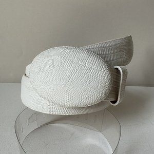 Los Altos western leather belt white lizard size 32